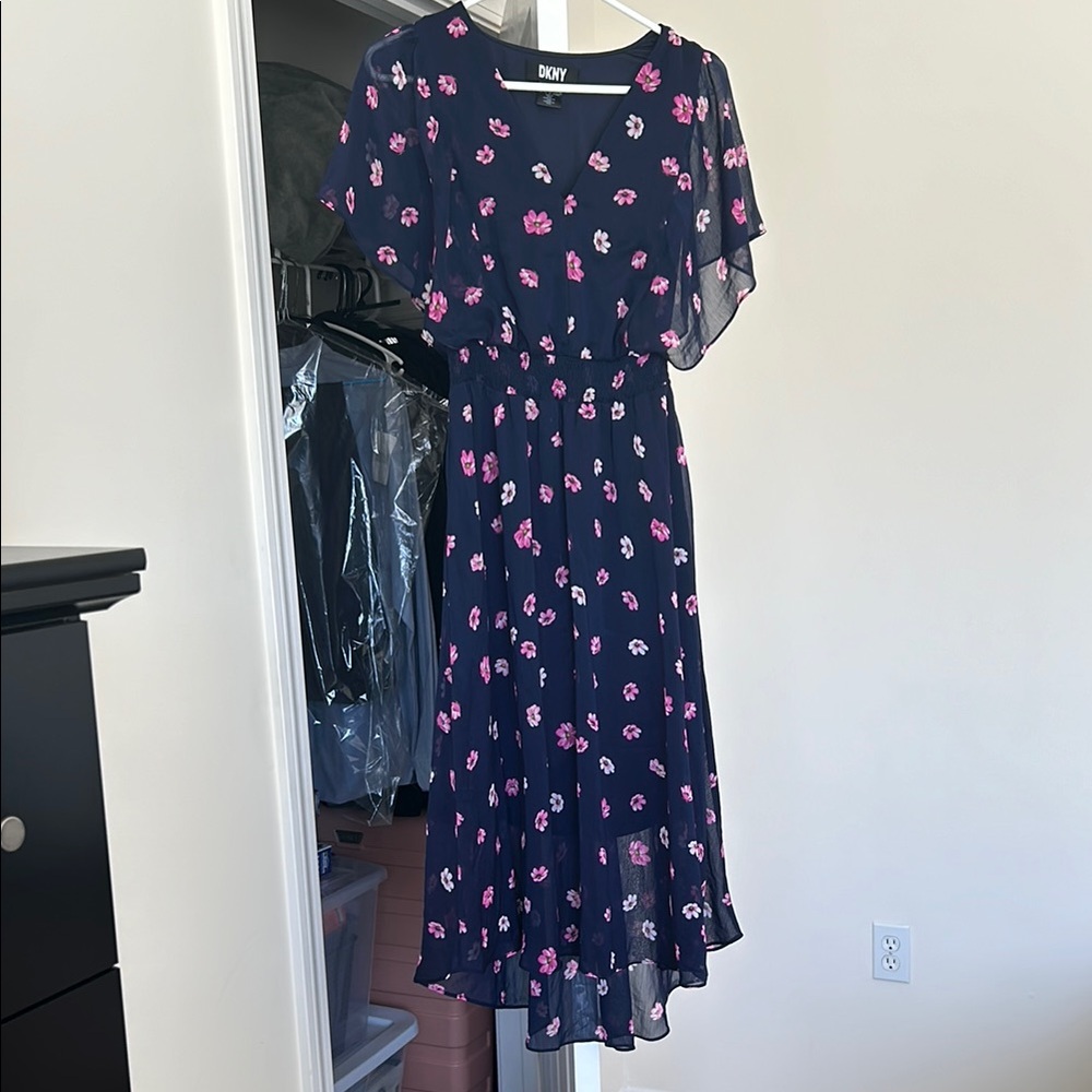 DKNY Navy Floral Dress